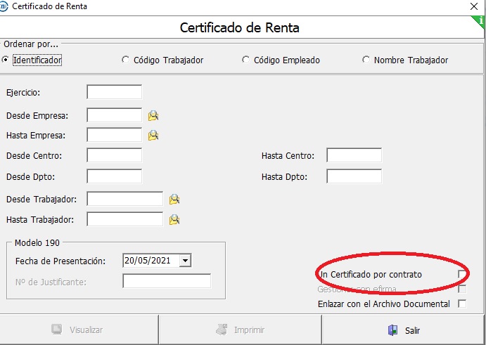 gestion certificado renta