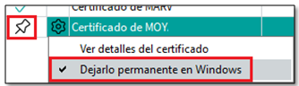 Cómo fijar un certificado digital en Windows con CertiFácil