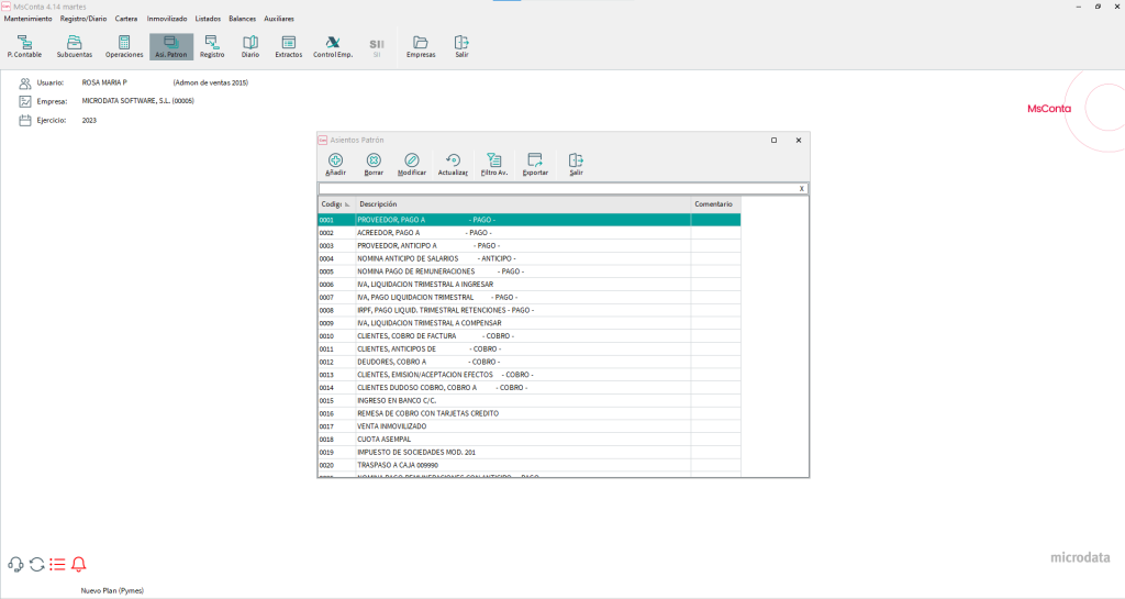 MsConta software contabilidad Microdata