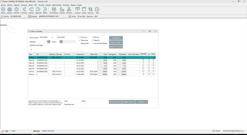 MsGest programa de facturación de Microdata